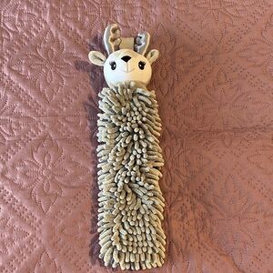 Norwex Deer Design Hand Towel - Cream and Gray